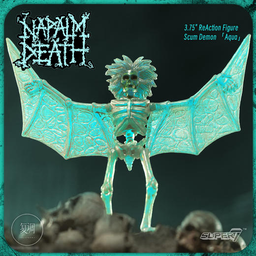 现货 Super7 Napalm Death 挂卡蓝绿色 系列3 Scum Demon 商品图0
