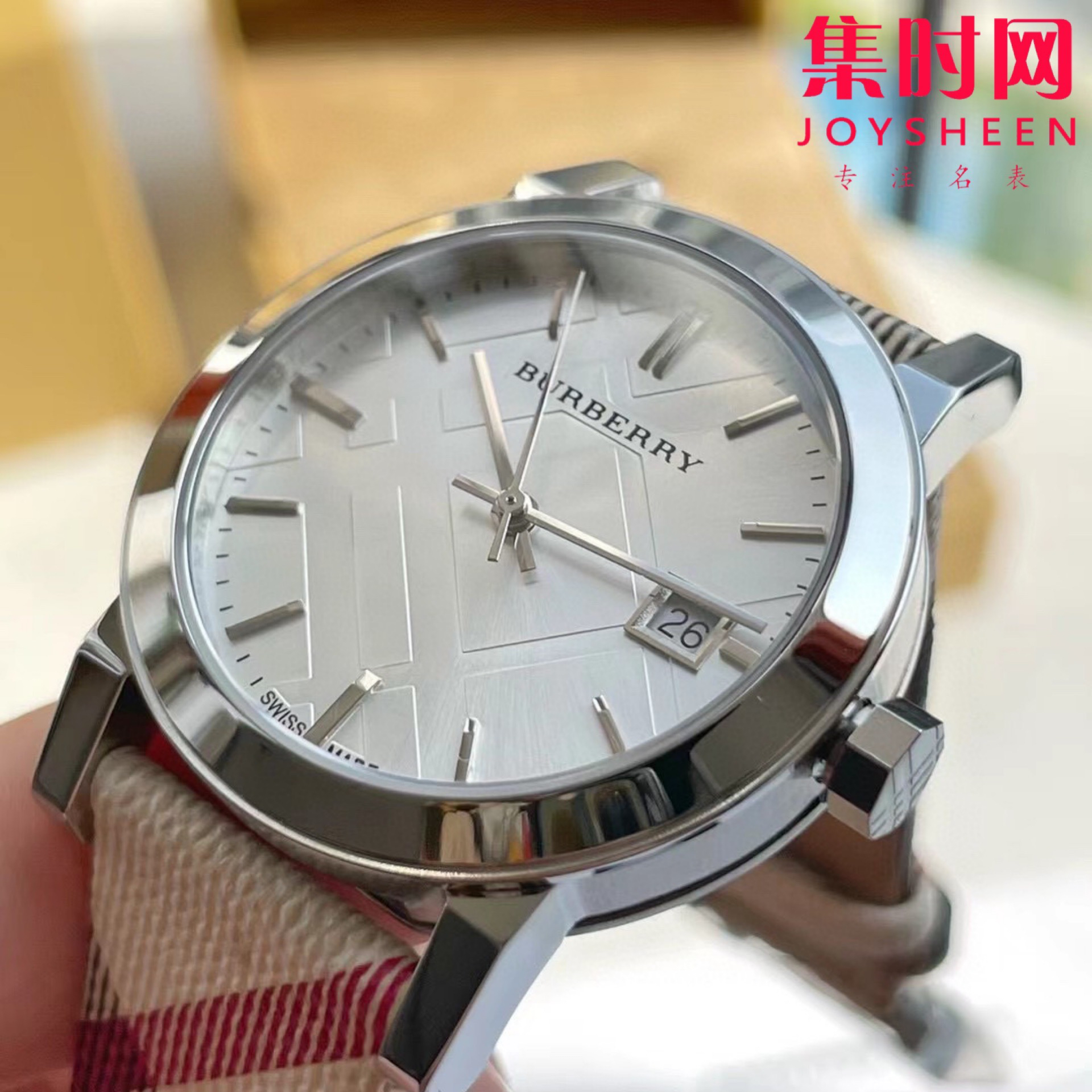 原单巴宝莉bu9113中性石英腕表