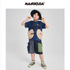 漫画家潮童装男童裤子山系户外工装口袋活力不对称拼接儿童中裤 商品缩略图1