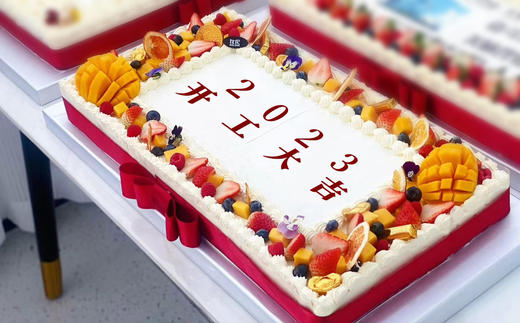 庆典｜方形定制大蛋糕（聚餐、年会、周年庆、节日等图案定制） 商品图3