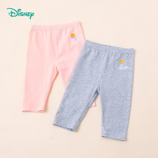 【商场同款】迪士尼童装女童七分打底裤夏季清爽薄透气打底中大童公主宝宝长裤 商品图1