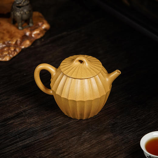 龙德堂陶艺 汤宣武制 《华簦》原矿金砂段 230cc 库存请咨询客服 商品图1