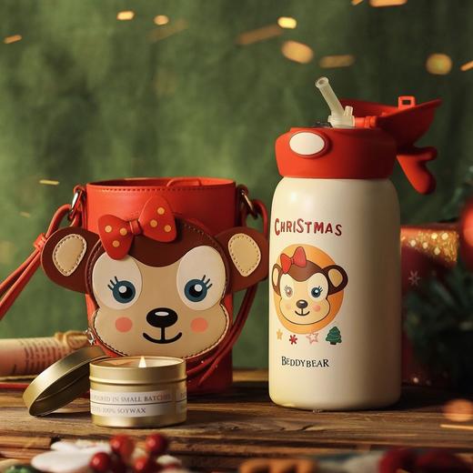 杯具熊童趣硅胶保温儿童壶（大脸鹿） 商品图0