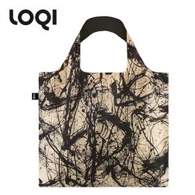 德国LOQI 时尚艺术环保万用袋 JP.32鳕鱼 折叠收纳大容量单肩手提旅行必备购物袋承重40斤防泼水潮流时尚包