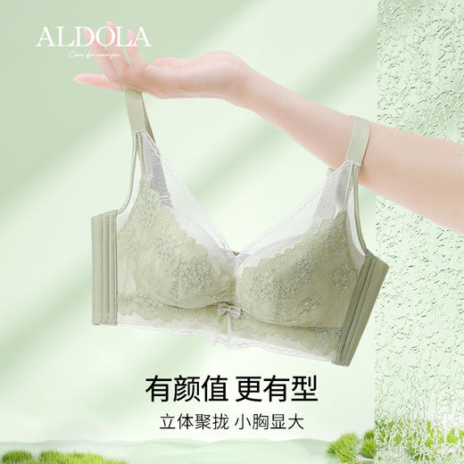 雅黛丽内衣女小胸聚拢显大蕾丝文胸无钢圈收副乳防下垂胸罩 商品图1