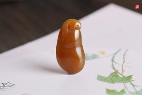 和田玉糖玉【福豆】配精美挂绳