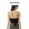 lost in echo设计师品牌交叉绑带无袖抽褶松紧挂脖系带上衣背心女 商品缩略图2