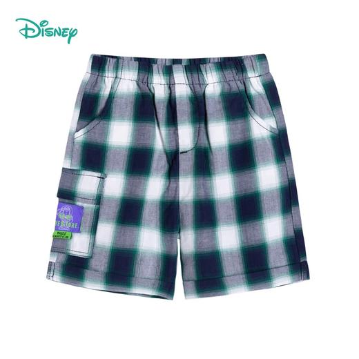 【商场同款】迪士尼童装男童纯棉五分裤清爽夏季新品巴斯光年中大童格子短裤 商品图4