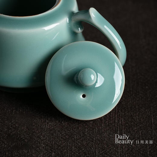尚唐丨弟窑尚粉茶具 青润茶壶 龙泉青瓷 单壶 190ml 15.5*8cm 商品图4