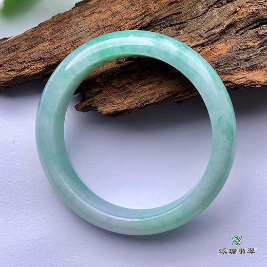 派瑞翡翠 翡翠手镯 糯种 飘花 商品图1