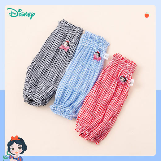 【商城同款】迪斯尼童装女童夏季清爽七分裤中大童女宝宝甜美公主格纹透气短裤 商品图7