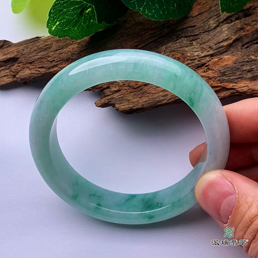 派瑞翡翠 翡翠手镯 糯种 飘花 商品图1