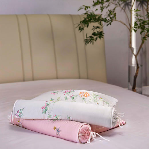 皇锦 真丝印花苦荞壳护颈枕头-玉堂富贵HJ11716 商品图2