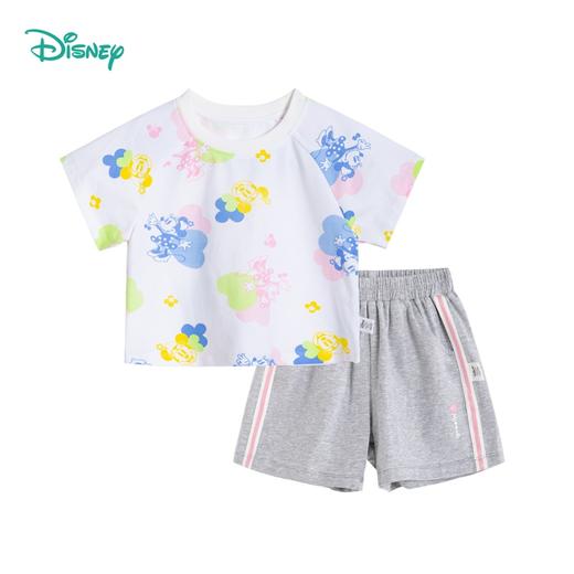 【商场同款】迪士尼童装女童甜美米妮短袖短裤两件套装夏季新品中大童清爽套装222DT0141 商品图9