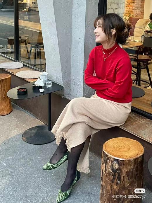 2023新款 王妃鞋 尖头平底 爱心小迷彩/细斑马纹/细格子系列（9色） 商品图2