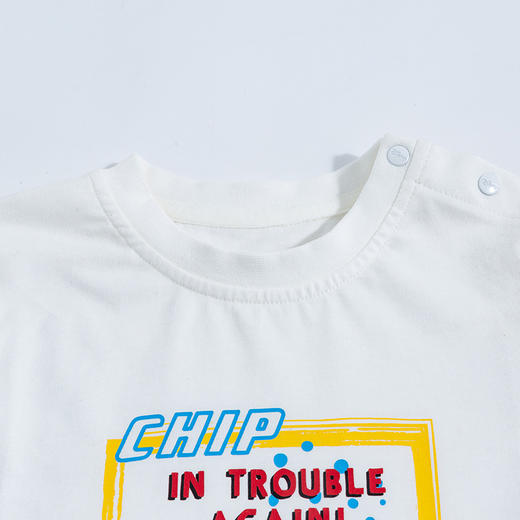 【商场同款】迪士尼童装男童短袖T恤夏季清爽洋气淇淇蒂蒂卡通纯棉上衣帅气 商品图1