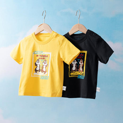 【商场同款】迪士尼童装男童短袖T恤夏季清爽洋气淇淇蒂蒂卡通纯棉上衣帅气 商品图6