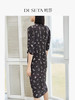 玳莎印花真丝连衣裙2023春夏新款设计感小众收腰桑蚕丝中长款裙子  DA35201/DA35203 商品缩略图3