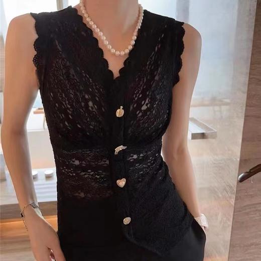 老板娘私物分享！Jin口弹力蕾丝性感打底小背心女 M2302 商品图2