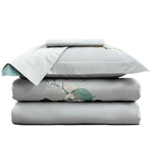 多喜爱山海经 60S新绒棉刺绣四件套 山川意境 商品图9