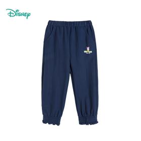 迪士尼童装女童清爽九分裤夏季新品中大童宝宝黛西防蚊裤空调裤子