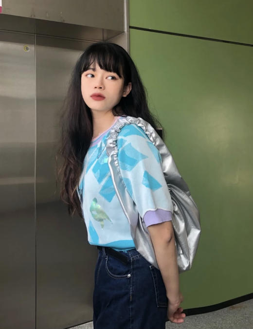 时尚烫银圆领短上衣 商品图0