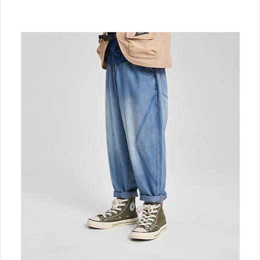 漫画家潮童装男童薄款牛仔裤2023新款春夏季防蚊透气宽松儿童裤子 商品图4