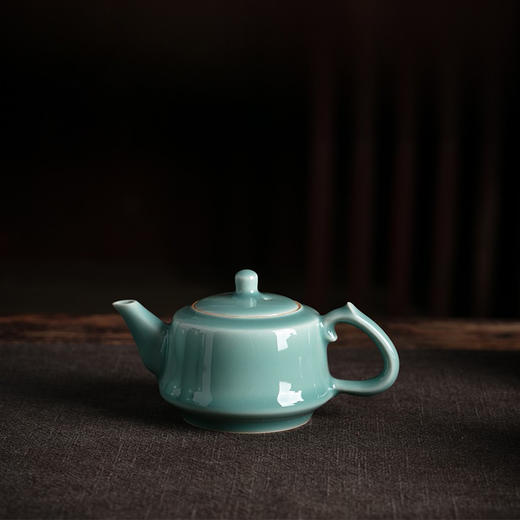 尚唐丨弟窑尚粉茶具 青润茶壶 龙泉青瓷 单壶 190ml 15.5*8cm 商品图0