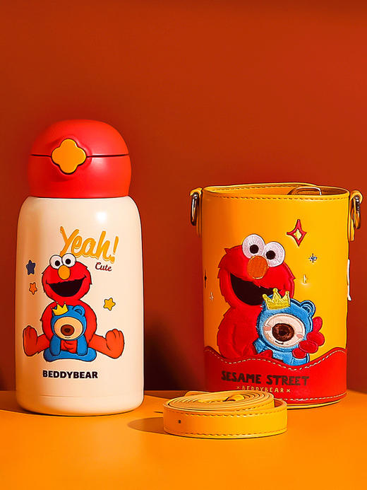 杯具熊芝麻街联名系列四叶草儿童保温壶(一杯三盖） 商品图6