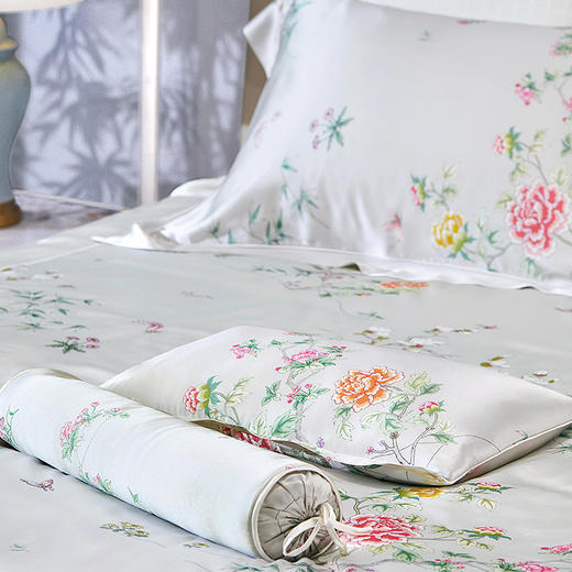 皇锦 真丝印花苦荞壳护颈枕头-玉堂富贵HJ11716 商品图4