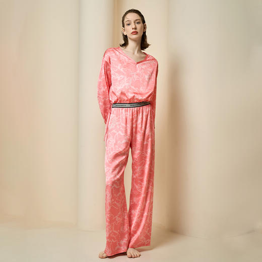 Solo seta真丝睡衣套装长袖桑蚕丝家居服丝绸休闲可外穿2025 商品图3