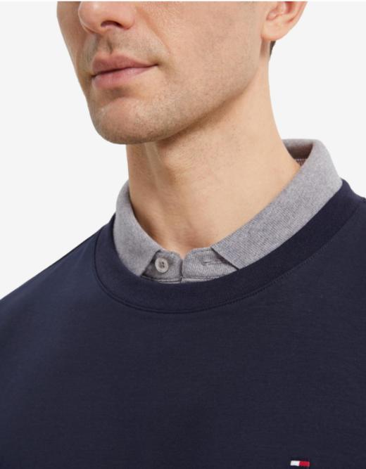 【海南专供价】TOMMY男装丝光棉平纹时尚净色小绣标修身版长袖T恤MW0MW27908 商品图2