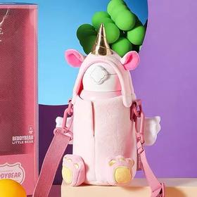 杯具熊四叶草儿童保温壶毛绒保温杯