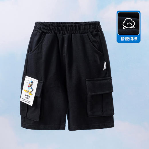 【商场同款】迪士尼童装男童帅气工装风七分裤夏季清爽中大童宝唐老鸭纯棉短裤 商品图5