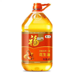 福临门浓香压榨一级花生油 4L/桶