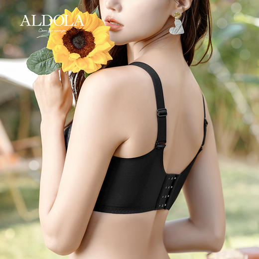 雅黛丽内衣女小胸聚拢显大蕾丝文胸无钢圈收副乳防下垂胸罩 商品图5