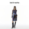 lost in echo 设计师品牌扎染印花网纱打底上衣双层透视吊带背心半裙套装 商品缩略图3