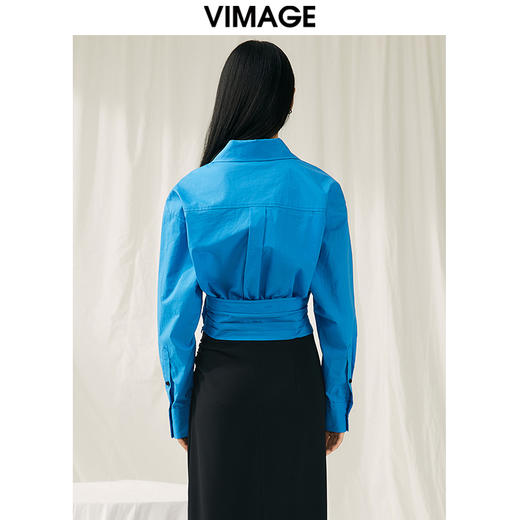 VIMAGE纬漫纪春季新款收腰X型显瘦通勤衬衣V1909523 商品图3
