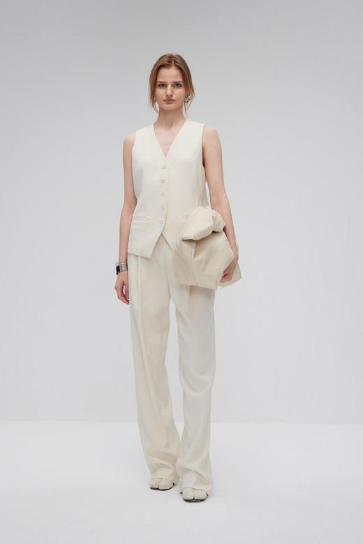 双对纽扣修身马甲 商品图0