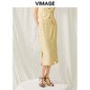 VIMAGE纬漫纪夏季新款高腰不规则下摆优雅半身裙V1906519 商品缩略图3