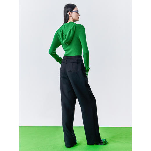 宽松直筒双腰头西裤 商品图1