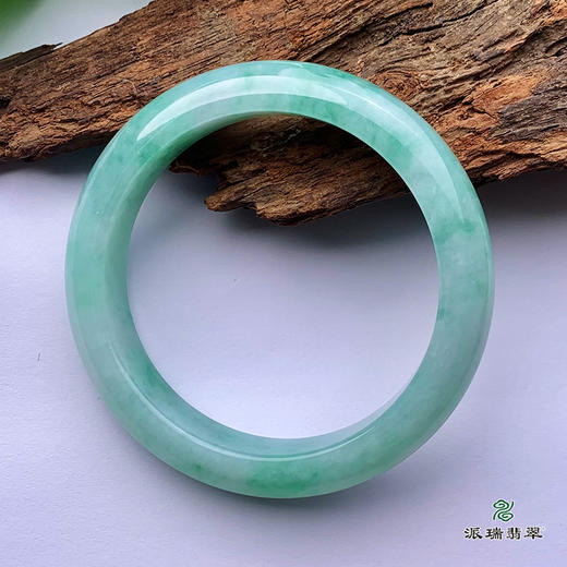 派瑞翡翠 翡翠手镯 糯种 飘花 商品图1