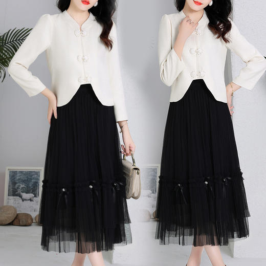 优雅百搭，复古改良旗袍套裙HR-YJHE2320-1 商品图2