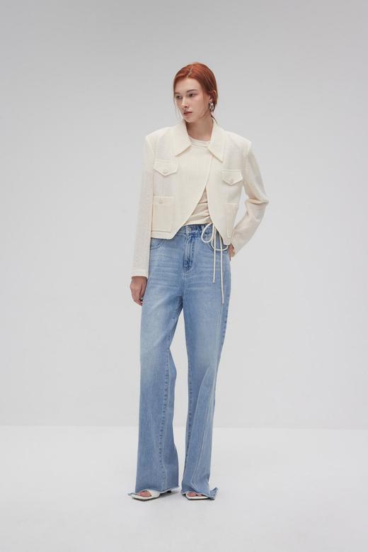 郁金香下摆网纱短外套 商品图0