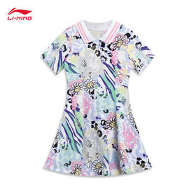 【160断码】李宁童装女大童2023新品运动潮流系列连衣裙YSKT064【库存有限，如无货将做退款，介意慎拍！】