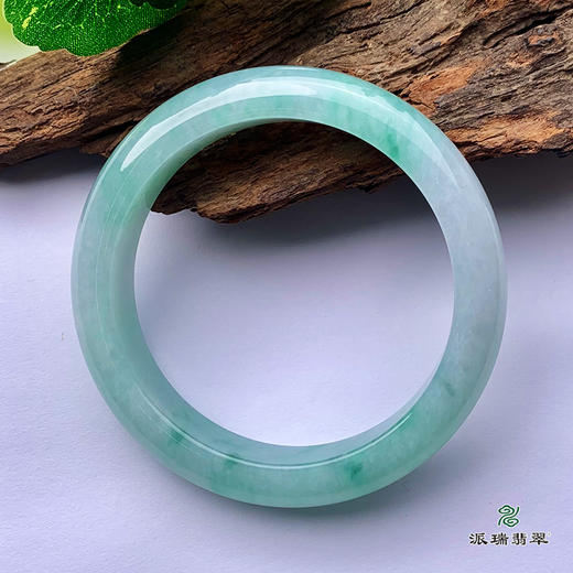 派瑞翡翠 翡翠手镯 糯种 飘花 商品图2