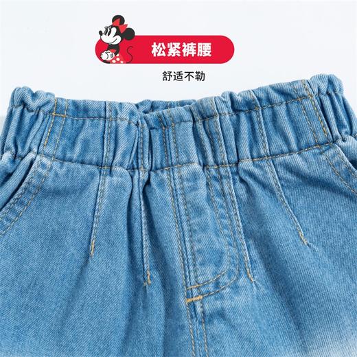 【商场同款】迪士尼童装女童牛仔短裤柔软舒适夏季新品中大童宝宝米妮蓝色短裤 商品图5