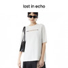 lost in echo设计师品牌简约百搭宽松圆领网纱蕾丝拼接设计T恤女 商品缩略图0
