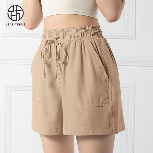 跃牌【禅语梵心系列】双肩带聚拢运动瑜伽服速干撞色线假两件瑜伽短裤F2150（可拆胸垫）+F2160 商品图11