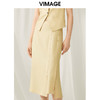 VIMAGE纬漫纪夏季新款高腰不规则下摆优雅半身裙V1906519 商品缩略图2